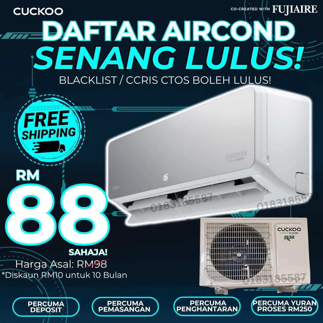 promosi aircond cuckoo fujiaire